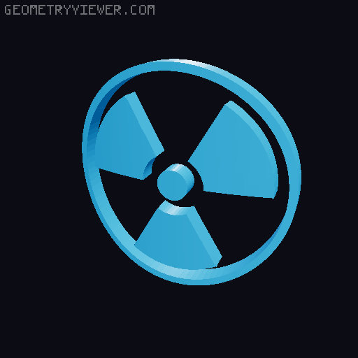 Drippy Drum dualcolor radioactive sign 3D model thumbnail