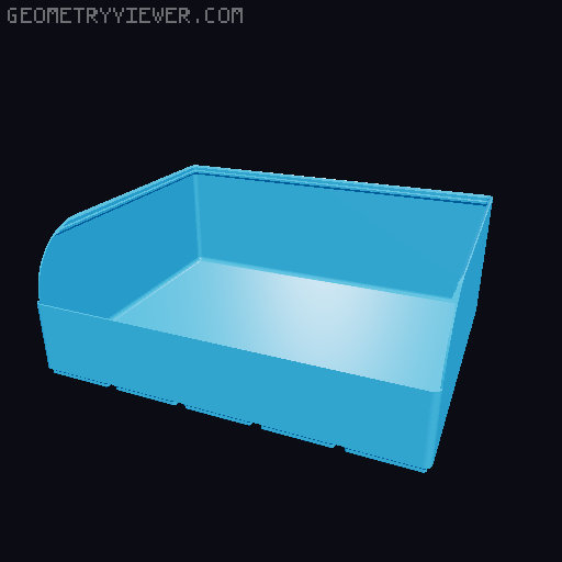 Gridfinity rouded bins collection all sizes 3D model thumbnail