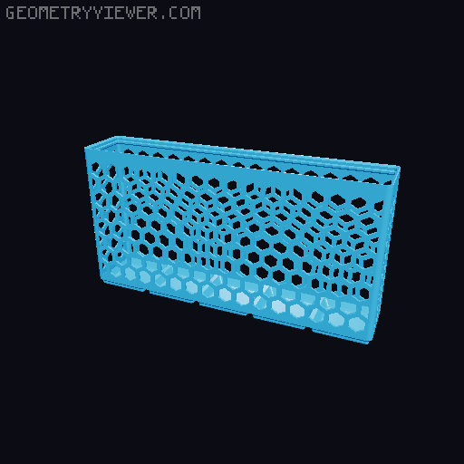 Gridfinity Hex Bins Light all sizes 3D model thumbnail