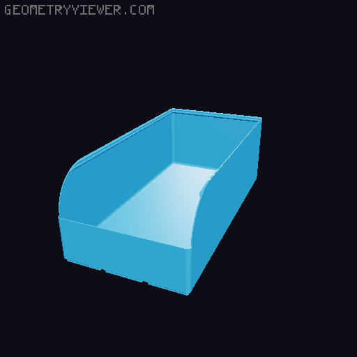 Gridfinity rouded bins collection all sizes 3D model thumbnail