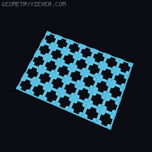 Thin Gridfinity Magnet Base - up to 12x12 3D model thumbnail