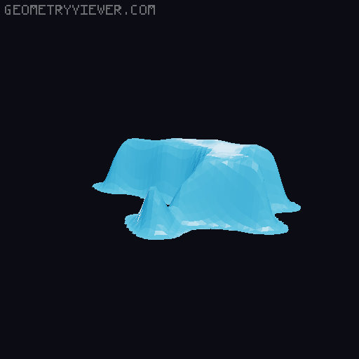 Topographic World Map 3D model thumbnail