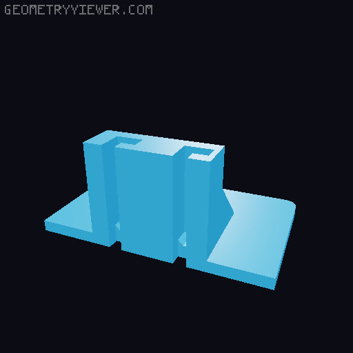 Shelves for Universal Peg Board Peg System - 2 peg version 3D model thumbnail
