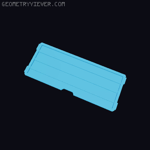 Euro Pallet Box Crate Scale 1/10 3D model thumbnail