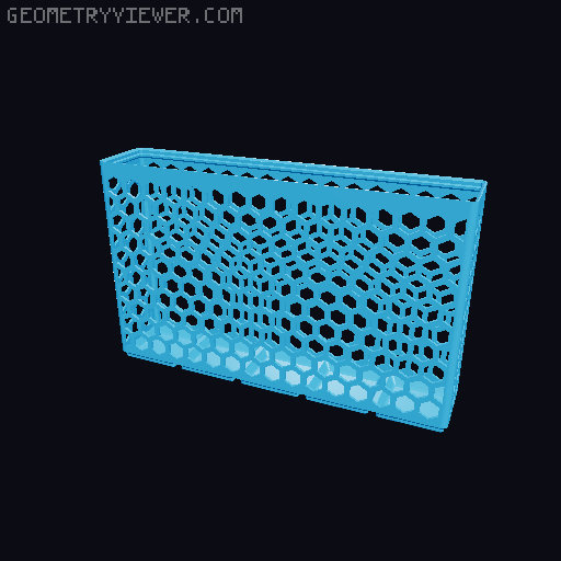 Gridfinity Hex Bins Light all sizes 3D model thumbnail