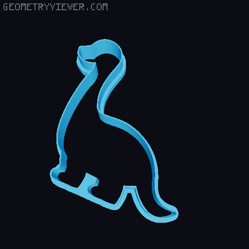 34 Dinosaur cookie cutters / cutter [Dinosaurus vykrajovátka] 3D model thumbnail