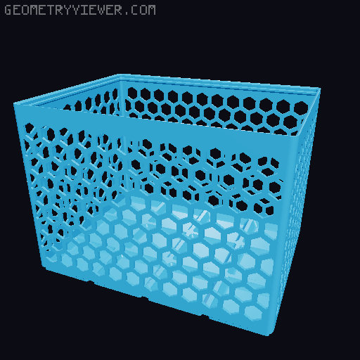 Gridfinity Hex Bins Light all sizes 3D model thumbnail