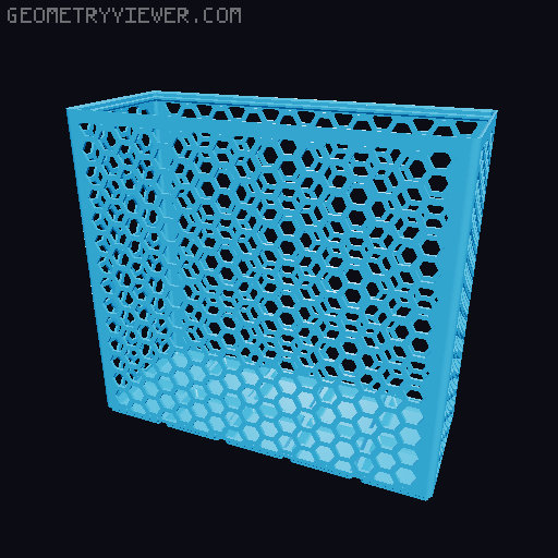 Gridfinity Hex Bins Light (rotated grid) all sizes 3D model thumbnail