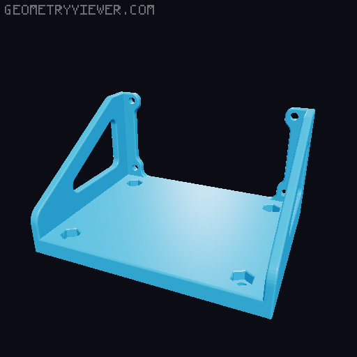3D printable open frame PC case 3D model thumbnail