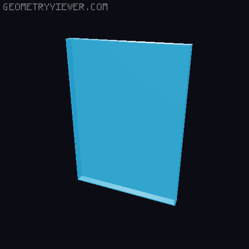 Letter Board Backing 3D model thumbnail