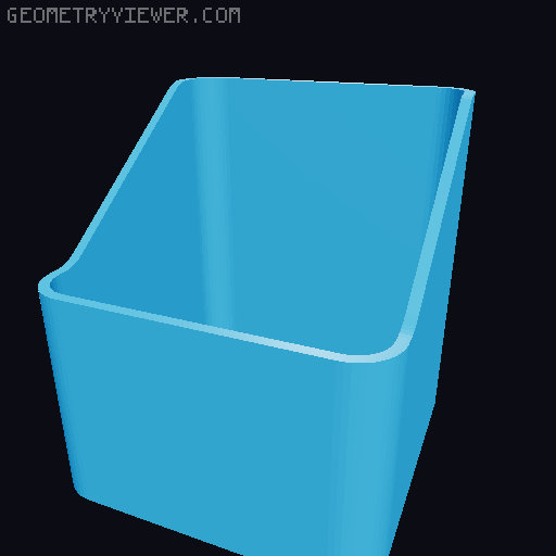 Bin for Ikea skadis - 564 models - hooks need support 3D model thumbnail