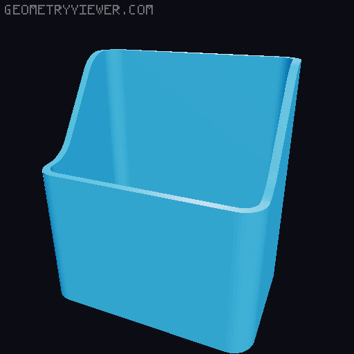 Bin for Ikea skadis - 564 models - hooks need support 3D model thumbnail