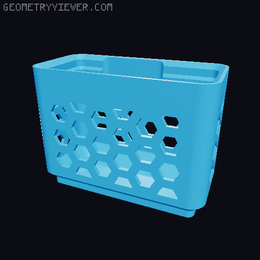 Gridfinity Hex Bins Light (rotated grid) all sizes 3D model thumbnail