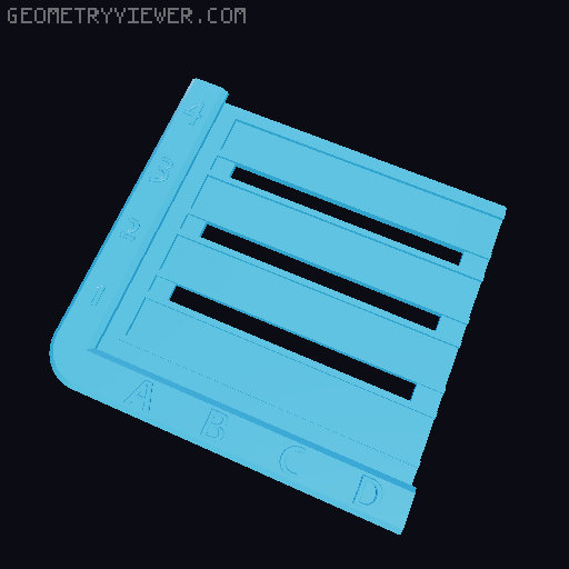 Frame for Magnetic Tape Use with the Magnetic Chessboard 3D model thumbnail