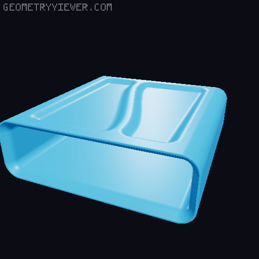 Stackable paper box 3D model thumbnail