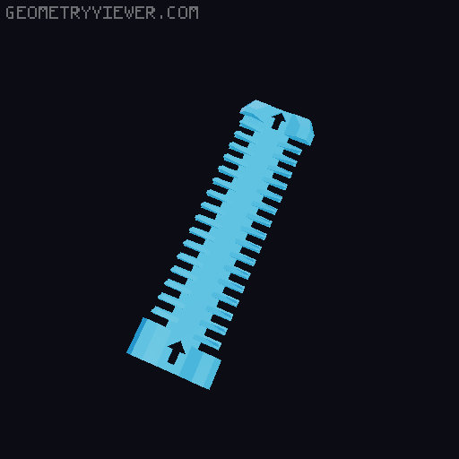 Mag Fed Mini Rubber Band Gun 3D model thumbnail