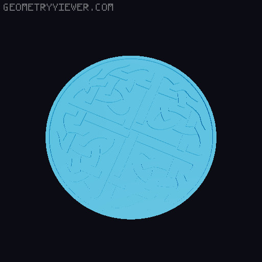 Celtic Coaster and Holder 3D model thumbnail