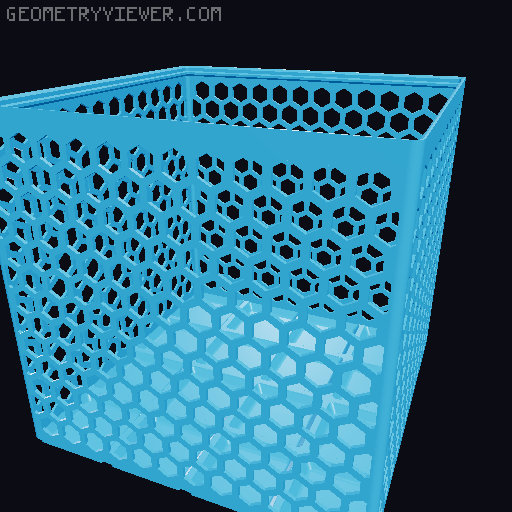 Gridfinity Hex Bins Light all sizes 3D model thumbnail