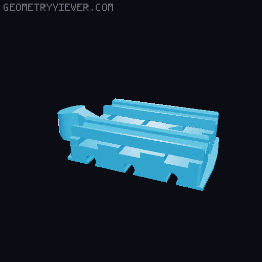 Wooden railway bridge system for Fischertechnik 3D model thumbnail