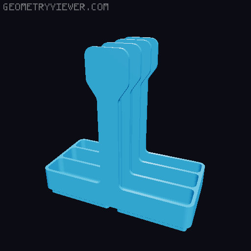 Gridfinity Pliers Rack 3D model thumbnail