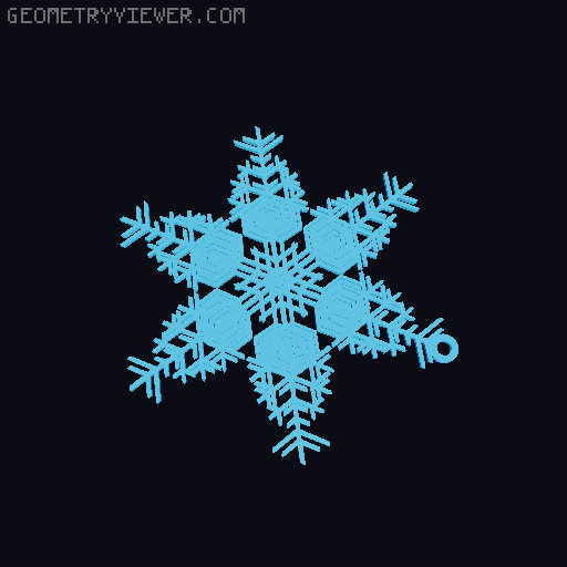 Ready to Print Snowflakes 3D model thumbnail