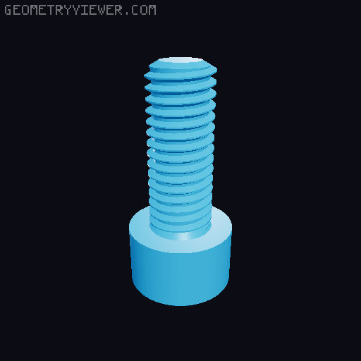 Hundreds of Metric Allen Screws with Cylindrical Head M2 up to M64 3D model thumbnail