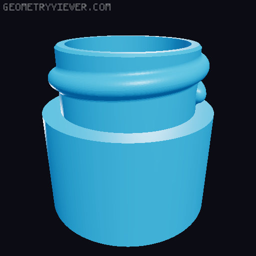 Travel size bottles with caps (parametric) 3D model thumbnail