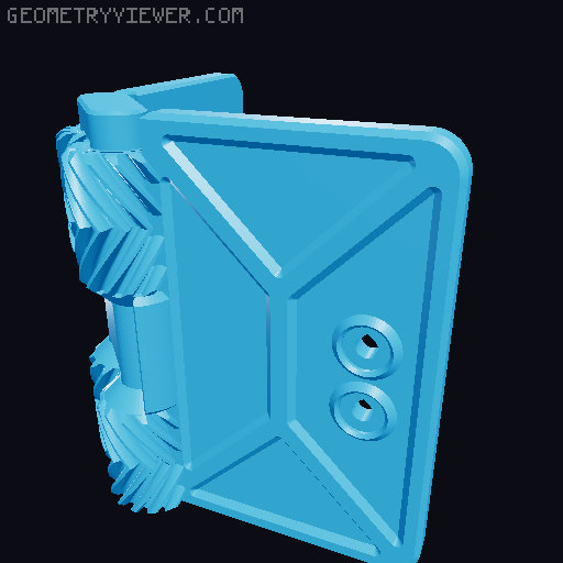 K1 270 degree geared door hinge 3D model thumbnail