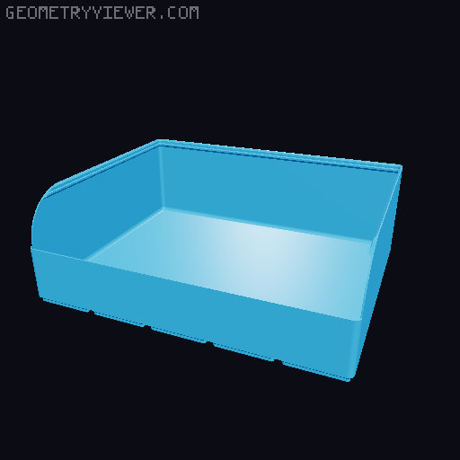Gridfinity rouded bins collection all sizes 3D model thumbnail
