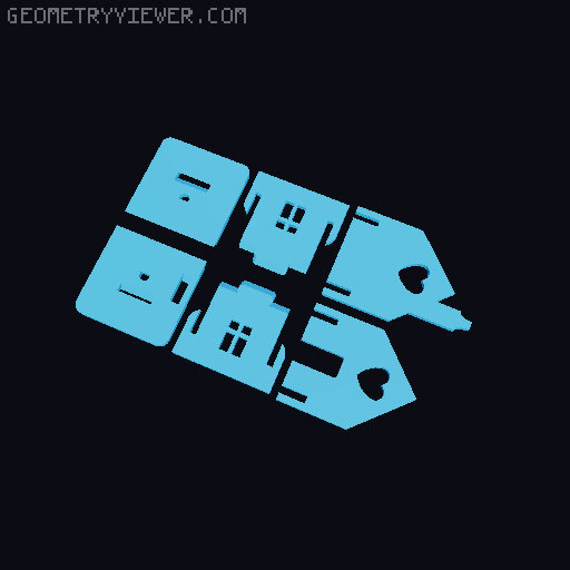 Gingerbread House Kit Card 3D model thumbnail