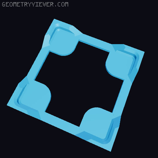 Thin Gridfinity Magnet Base - up to 12x12 3D model thumbnail