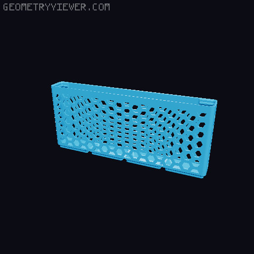 Gridfinity Hex Bins Light (rotated grid) all sizes 3D model thumbnail