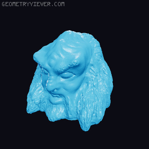 Gowron figure head- Star Trek TNG 3D model thumbnail