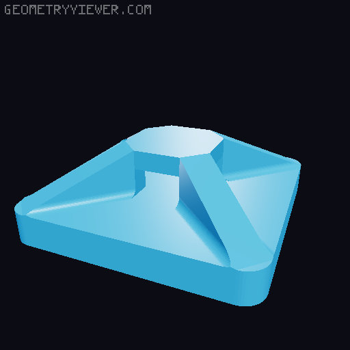 Magnetic Cable Tie Anchor 3D model thumbnail