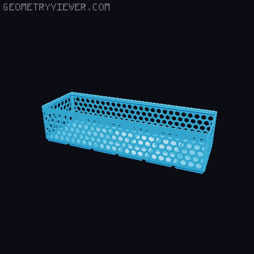 Gridfinity Hex Bins Light all sizes 3D model thumbnail