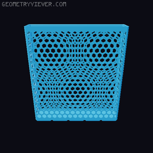 Gridfinity Hex Bins all sizes 3D model thumbnail