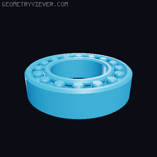 Print in place BALL bearings 3D model thumbnail