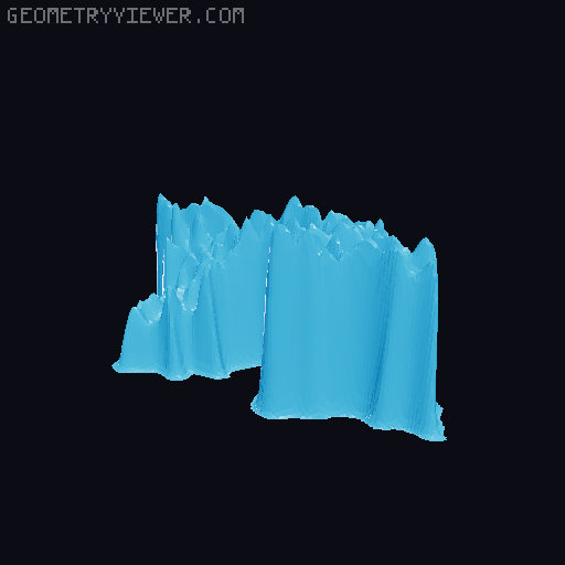 Topographic World Map 3D model thumbnail