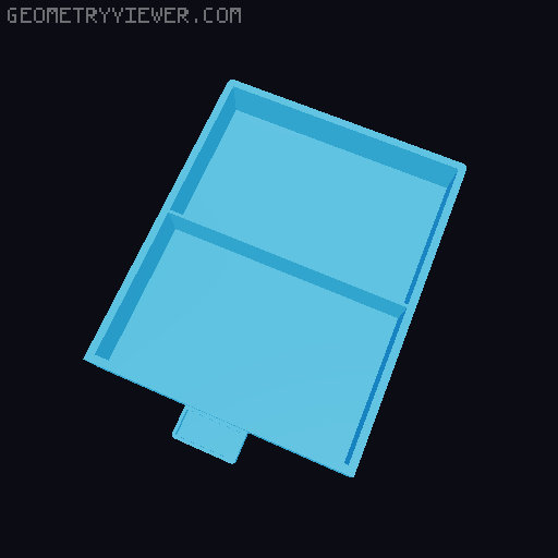 IKEA Skadis Storage Drawer 3D model thumbnail