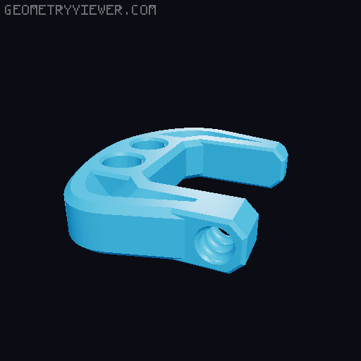 Strong Printable Clamp 3D model thumbnail