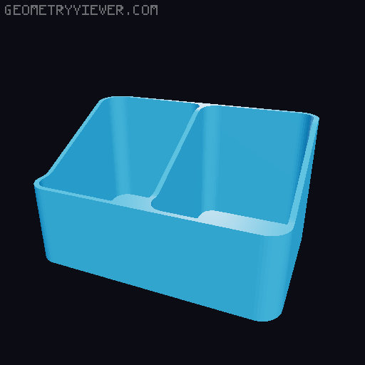 Bin for Ikea skadis - 564 models - hooks need support 3D model thumbnail