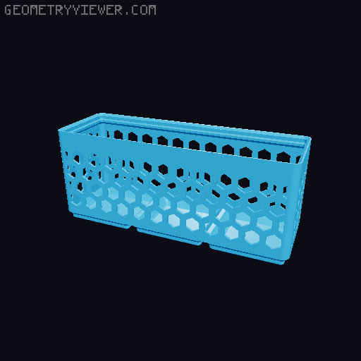 Gridfinity Hex Bins Light all sizes 3D model thumbnail