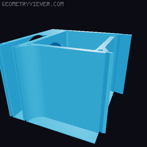 HexiBox Series: Dayton TCP115-4 7th Order Bandpass Subwoofer remix: for smaller printer and different mating 3D model thumbnail