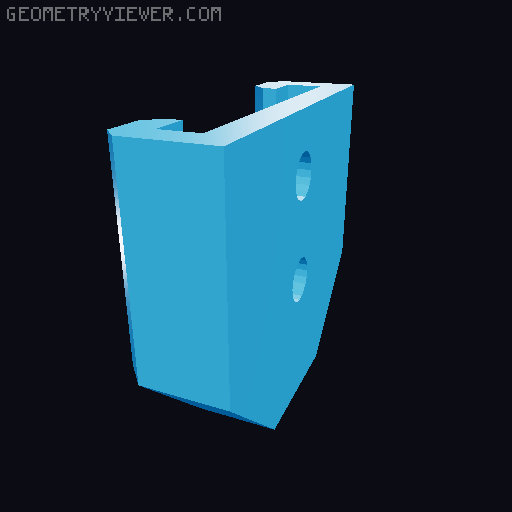 Universal wall mount - rotatable - V3 3D model thumbnail