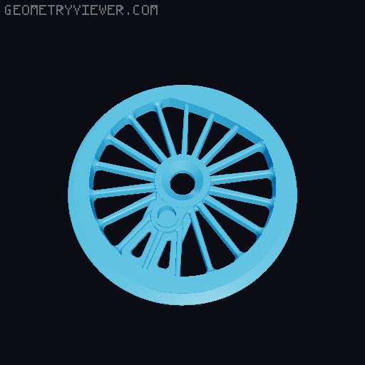Steam Locomotive 3D model thumbnail