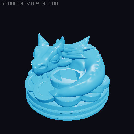 Baby Dragon Dice Guardian 3D model thumbnail