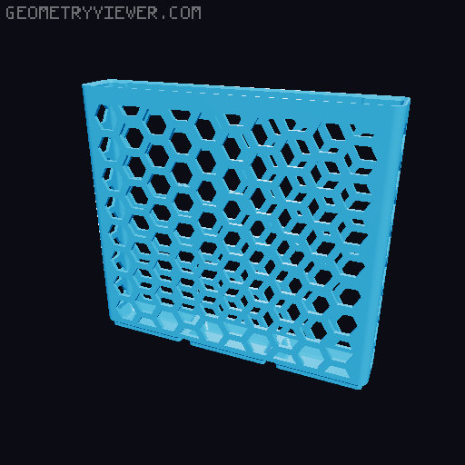 Gridfinity Hex Bins Light (rotated grid) all sizes 3D model thumbnail