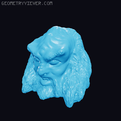 Gowron figure head- Star Trek TNG 3D model thumbnail