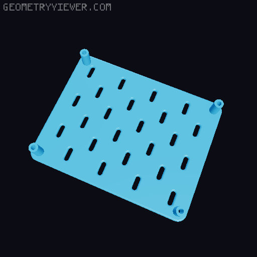 Skadis Pegboard, all sizes 80 to 360mm 3D model thumbnail