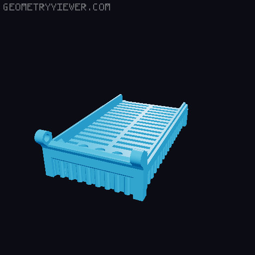Filament Swatch and Spare Nozzle Storage Box 3D model thumbnail